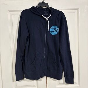 Matchbox Twenty Band Hoodie XL Blue Full Zip Front Pockets Back Logo Band Merch